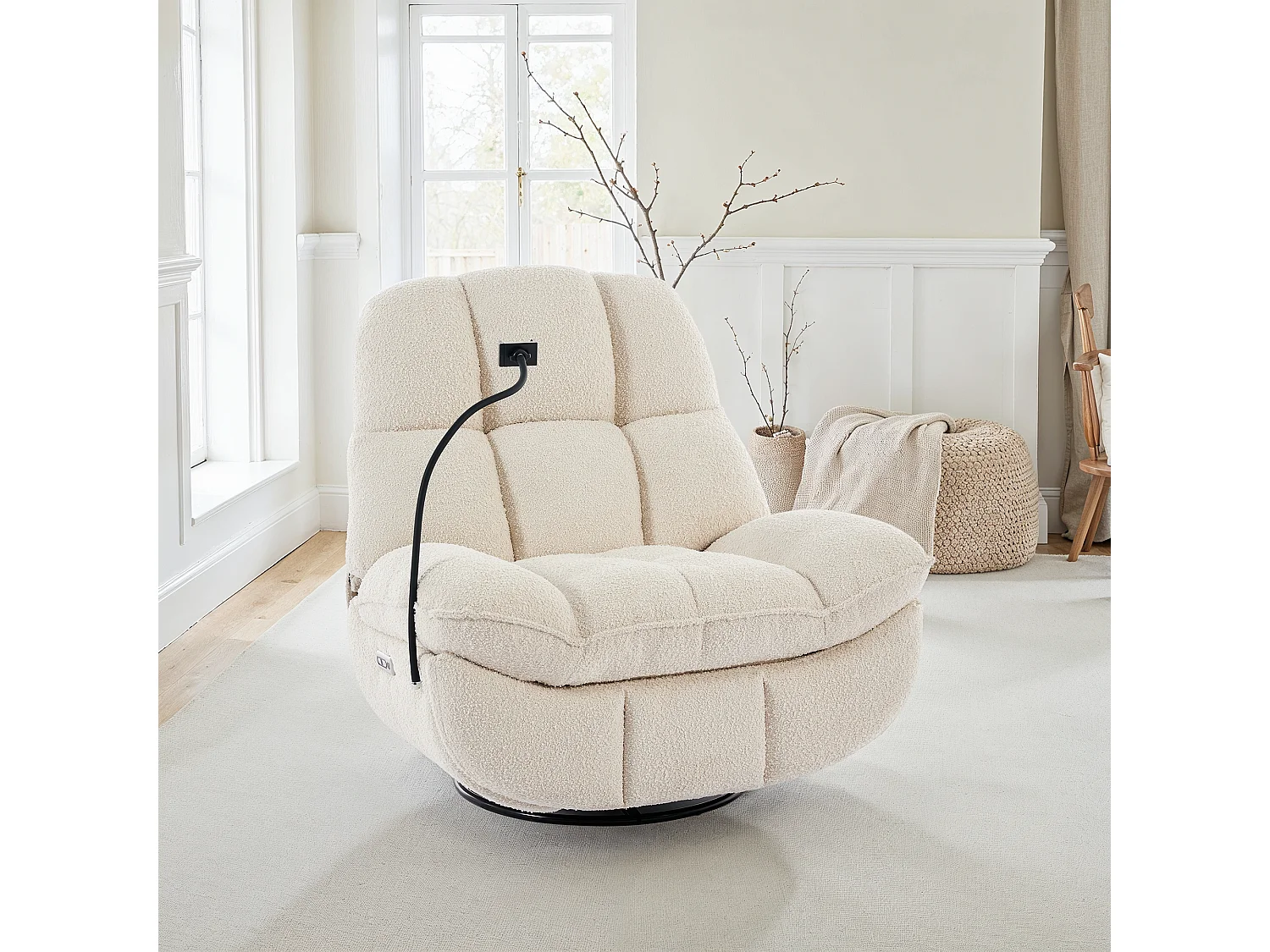 Chicago Swivel & Rocker Electric Recliner Chair