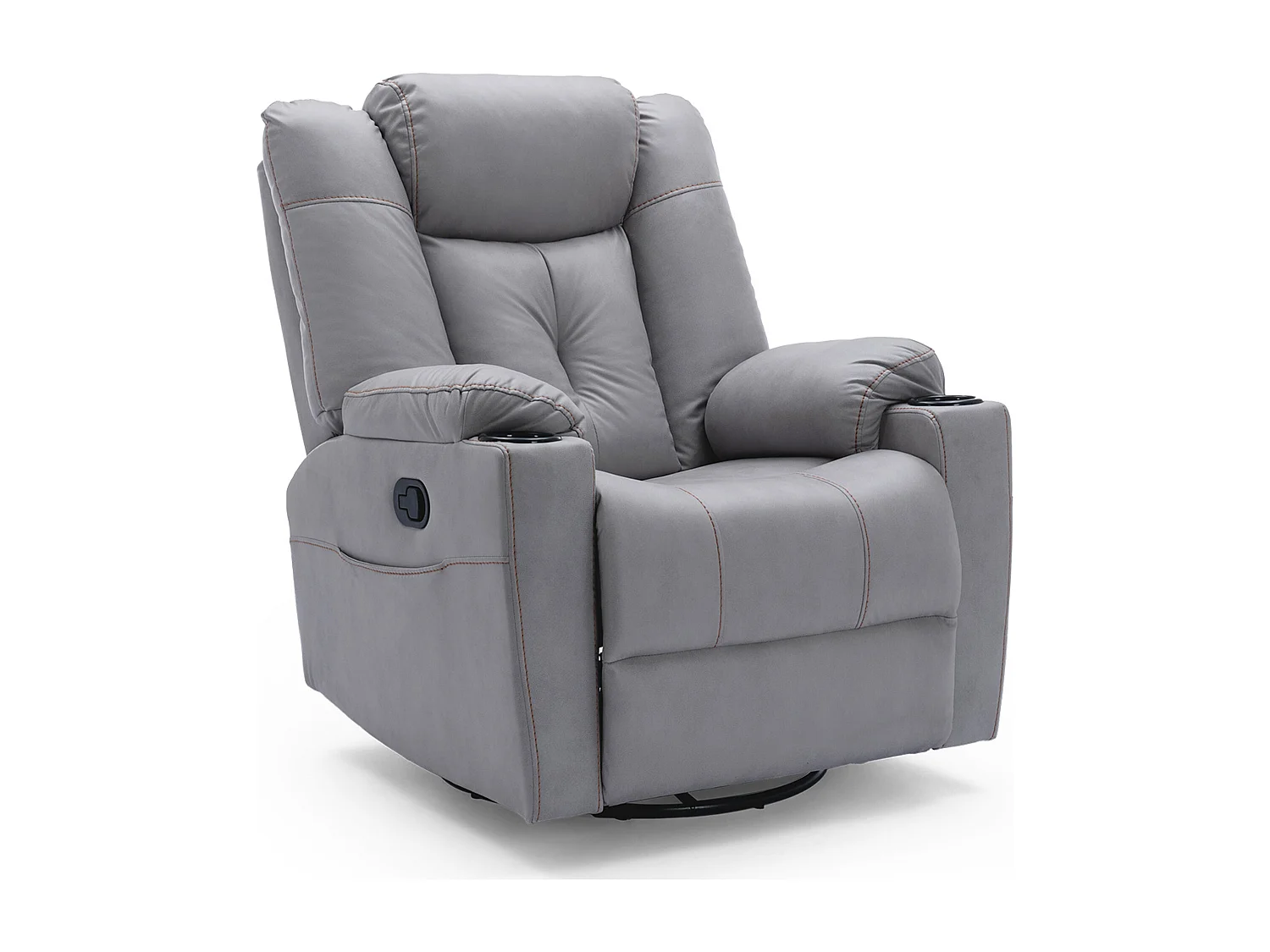 Afton Technology Fabric Recliner Rocking Swivel Cinema Sofa Chair