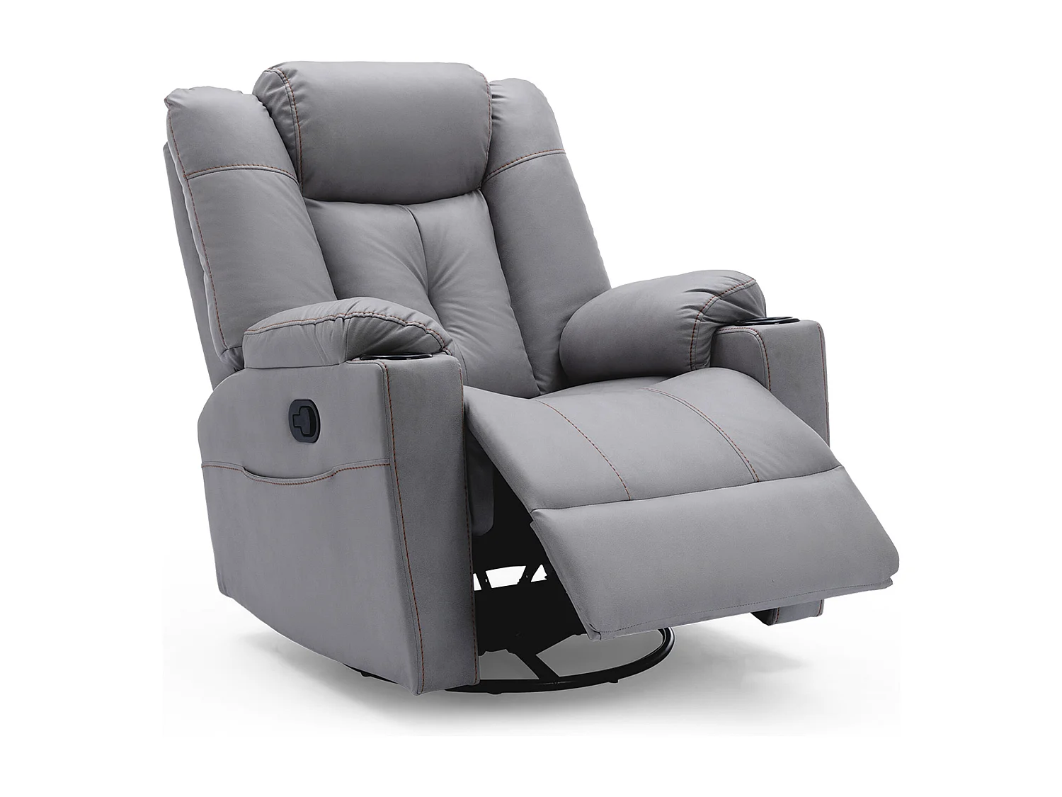 Afton Technology Fabric Recliner Rocking Swivel Cinema Sofa Chair