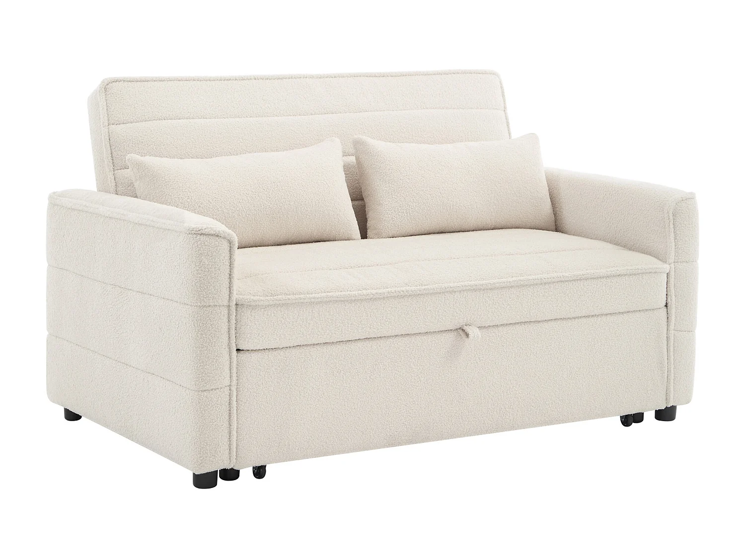 Jasper Pull Out Clic Clac Sofa Bed 2 Seater in Boucle