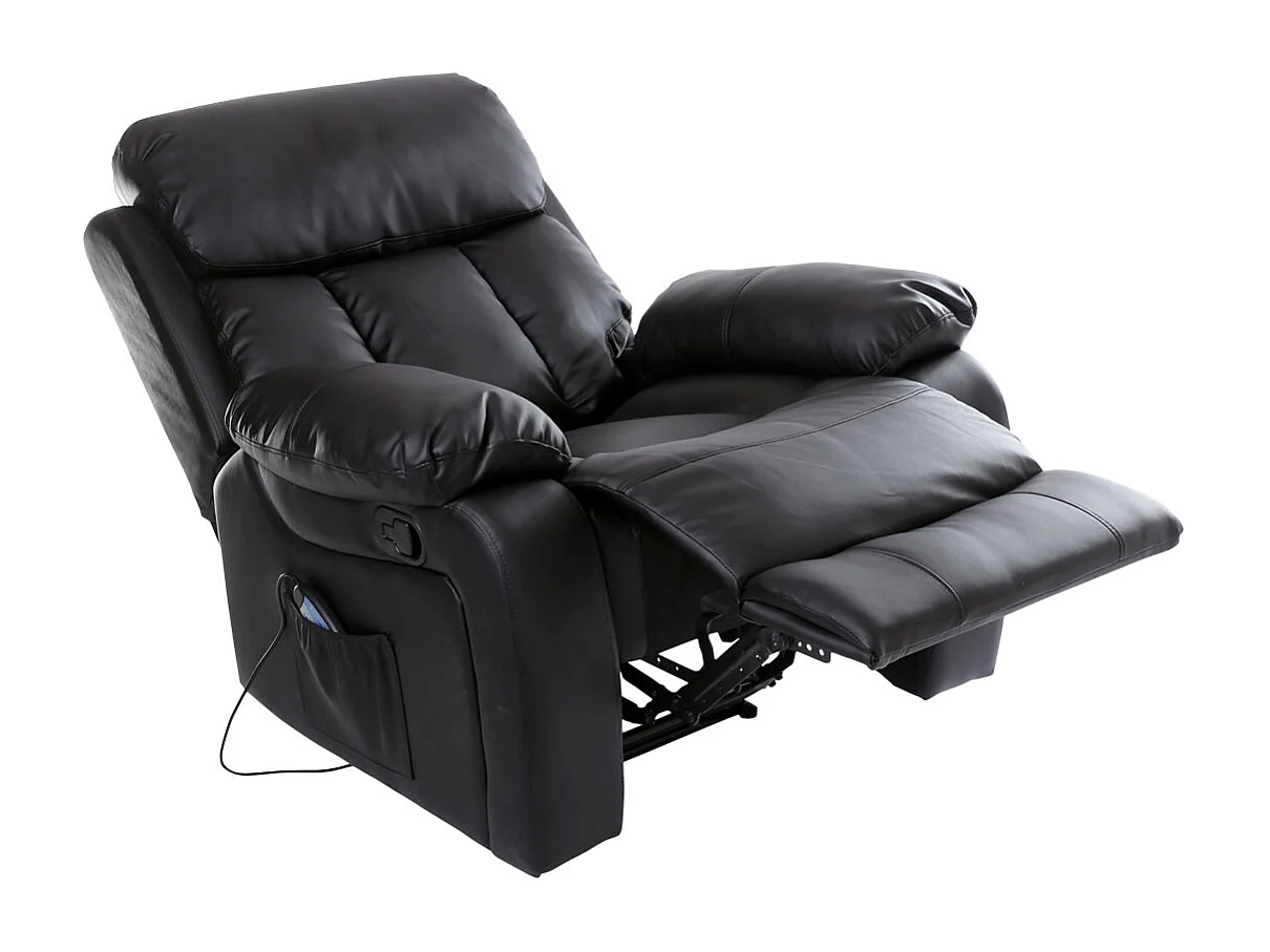 Chester Bonded Leather Manual Recliner Chair with Heat And Massage