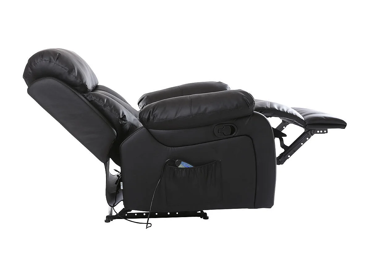 Chester Bonded Leather Manual Recliner Chair with Heat And Massage