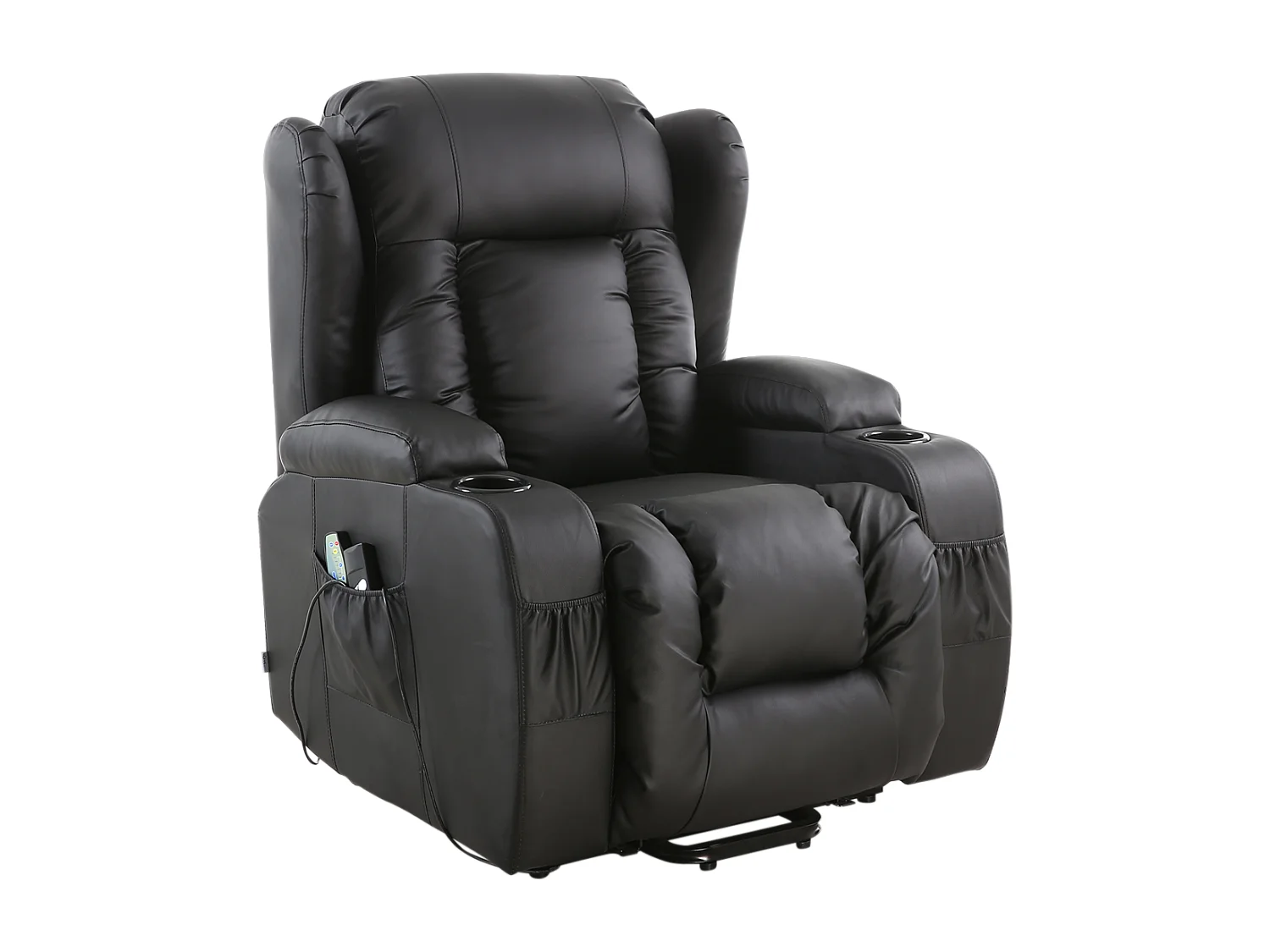 Caesar Single Motor Rise Recliner Bonded Leather Heat & Massage Chair