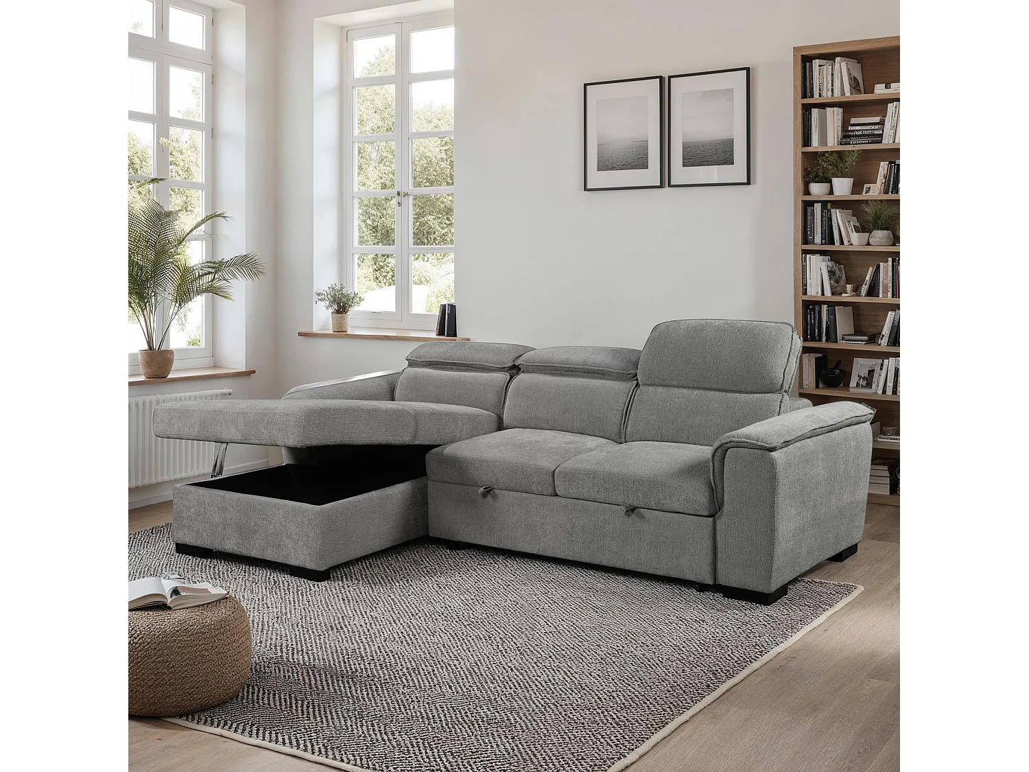 Tivoli 3 Seater Fabric Pull Out Sofa Bed