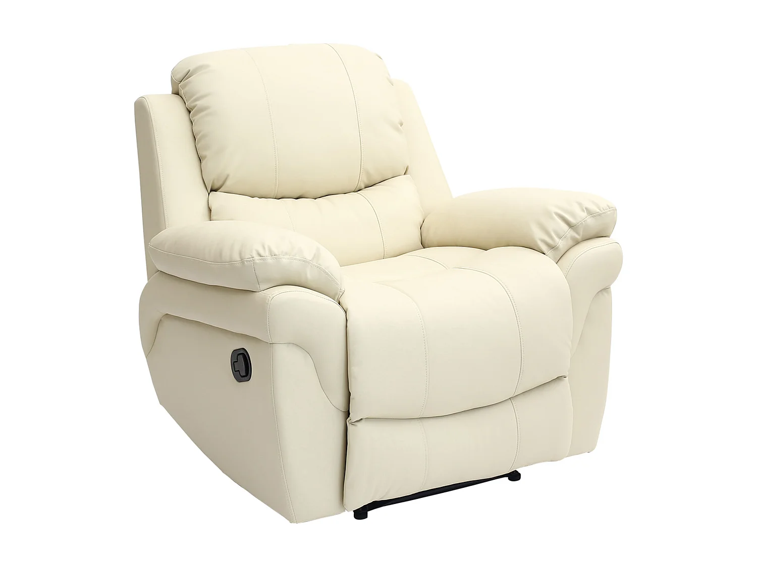 Madison Bonded Leather Manual Recliner Sofa Home Lounge Chair