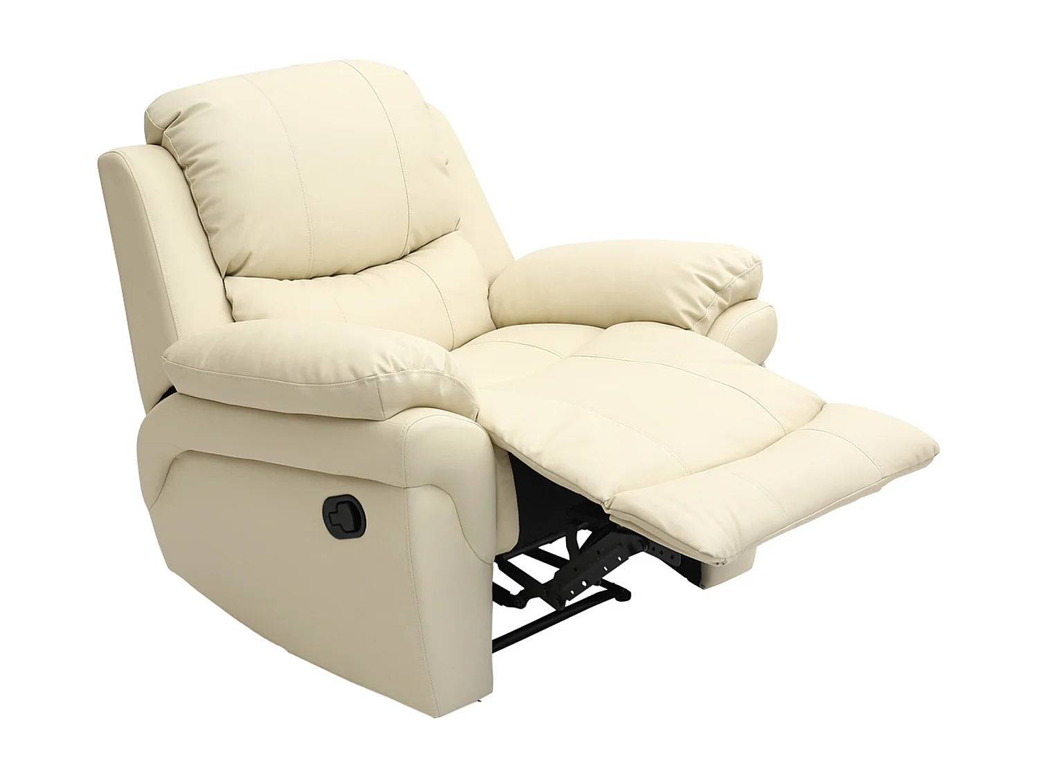 Madison Bonded Leather Manual Recliner Sofa Home Lounge Chair