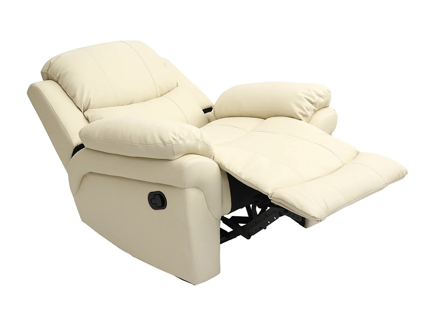 Madison Bonded Leather Manual Recliner Sofa Home Lounge Chair