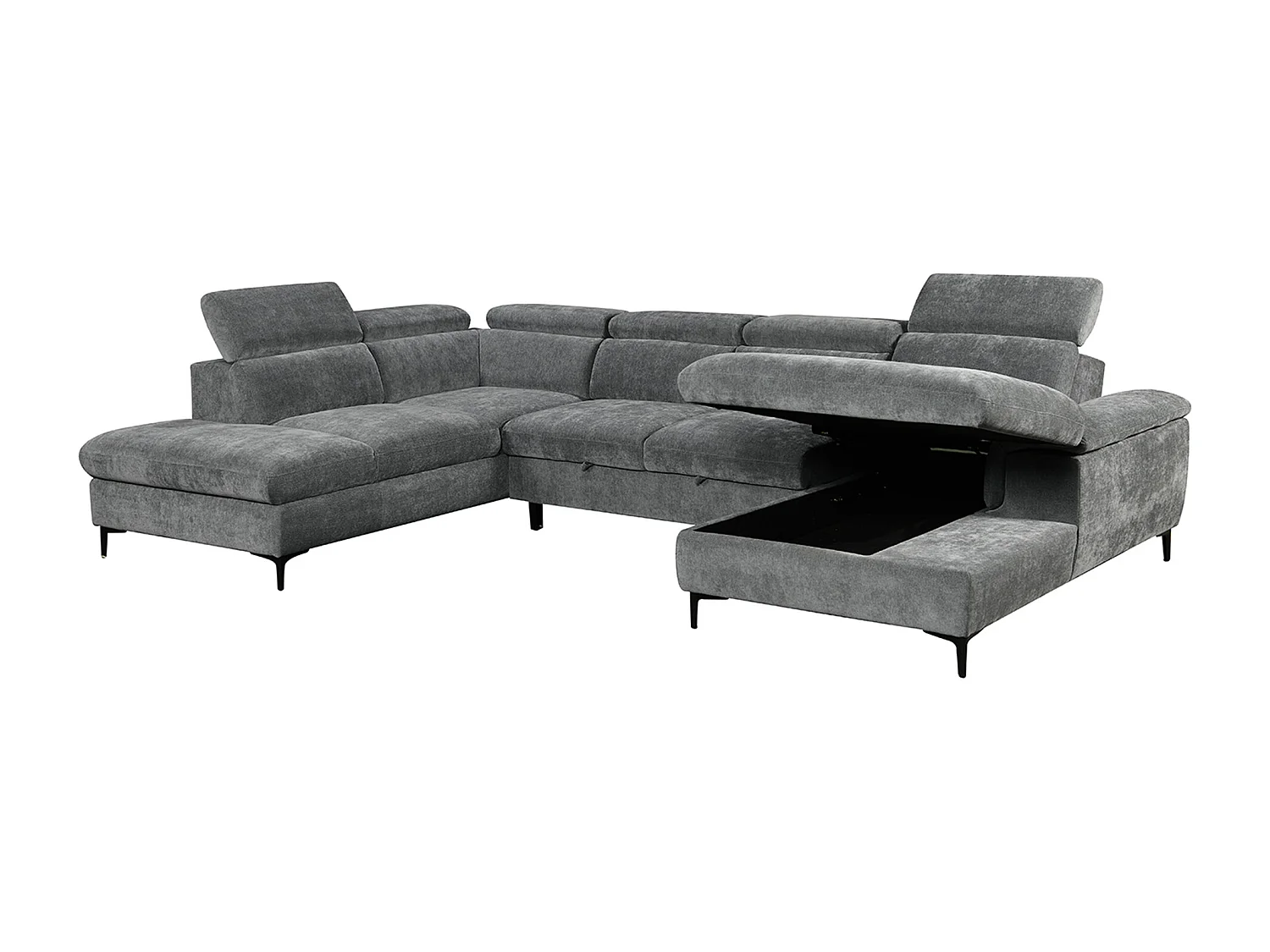 Leon Fabric Pull Out Corner Sofa Bed