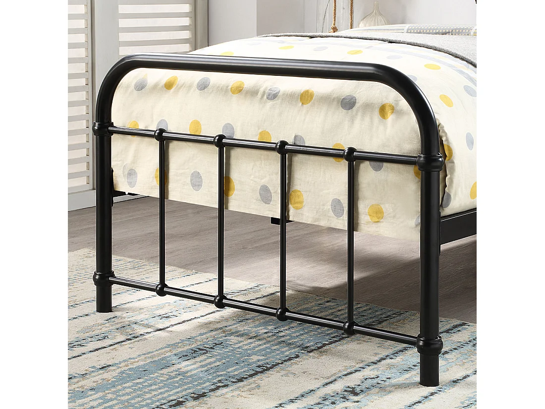 Tewin Vintage Hospital Style Single Metal Bed Frame w Guest Trundle