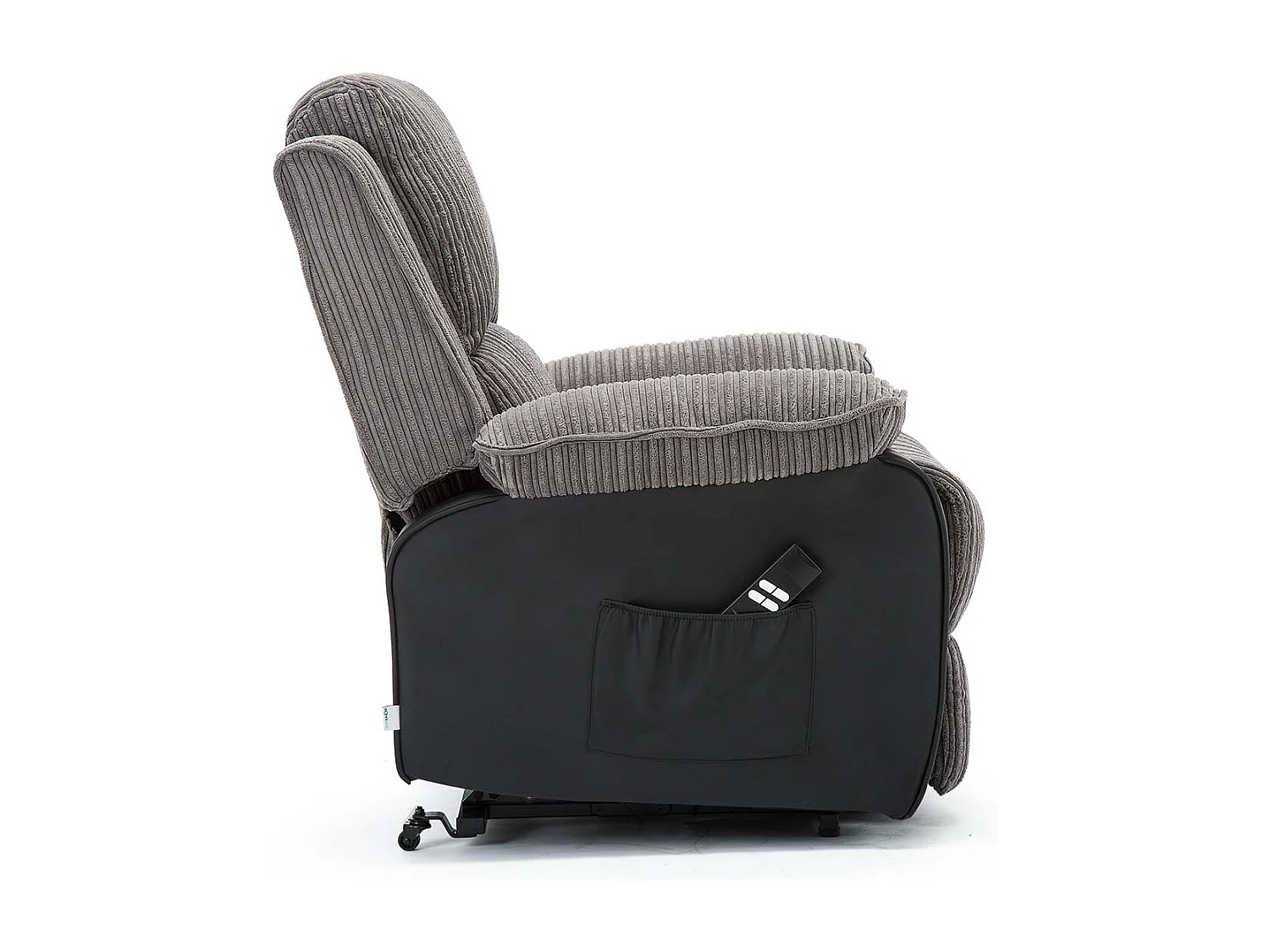 Postana Single Motor Electric Rise Recliner Jumbo Cord Fabric Chair