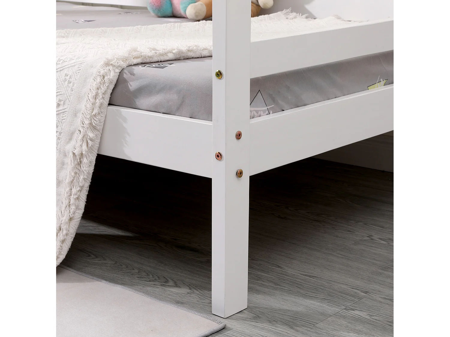 Teddy Kids Childrens Wooden House Treehouse Single Bed Frame