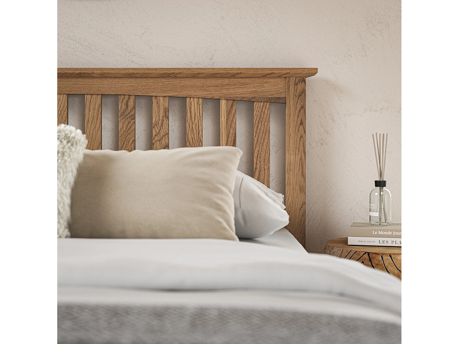 Dunkeld Solid Wooden Oak Low Footboard Shaker Style Bed Frame