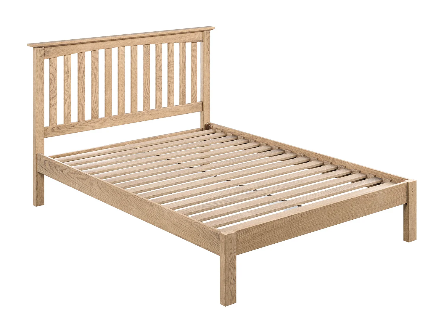 Dunkeld Solid Wooden Oak Low Footboard Shaker Style Bed Frame
