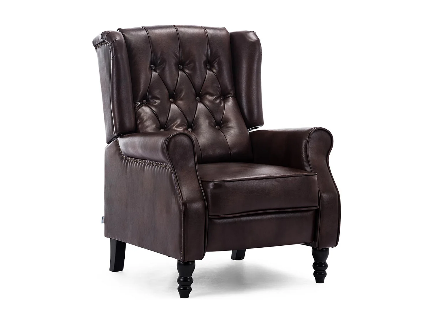 Althorpe Wing Back Recliner Button Back Fireside Leather Chair