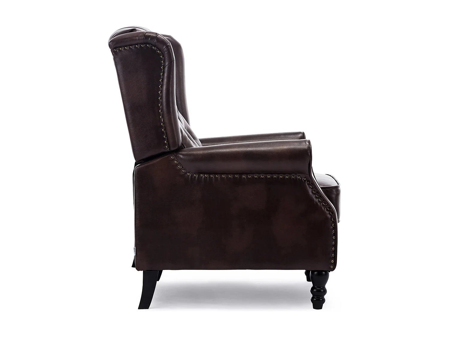 Althorpe Wing Back Recliner Button Back Fireside Leather Chair