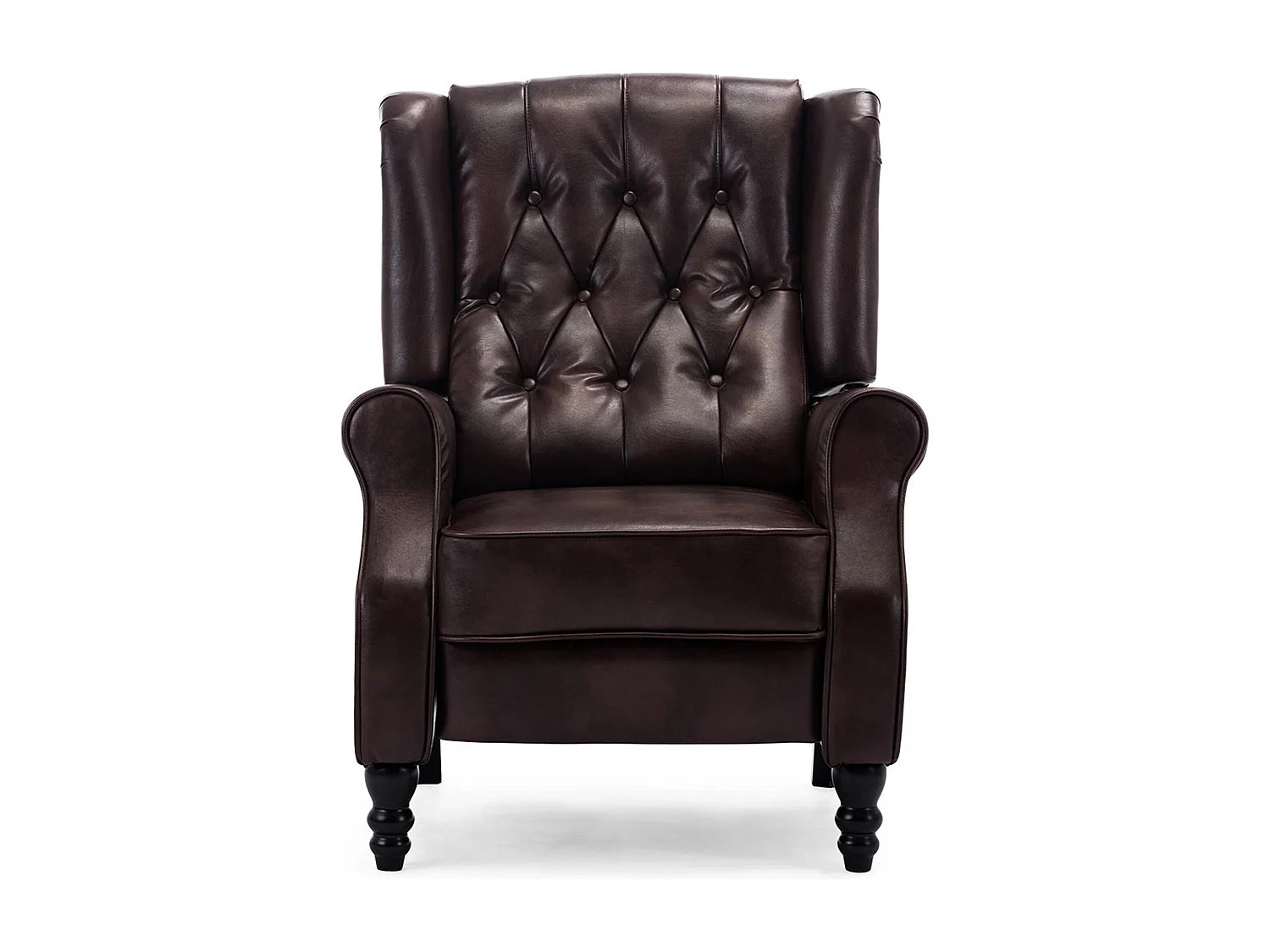 Althorpe Wing Back Recliner Button Back Fireside Leather Chair