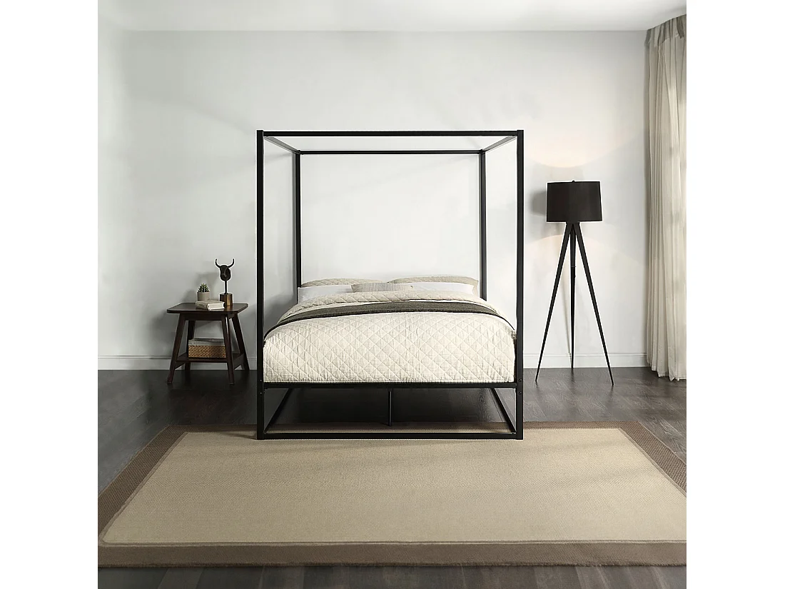 Ashwell Modern Four 4 Poster Metal Bed Frame
