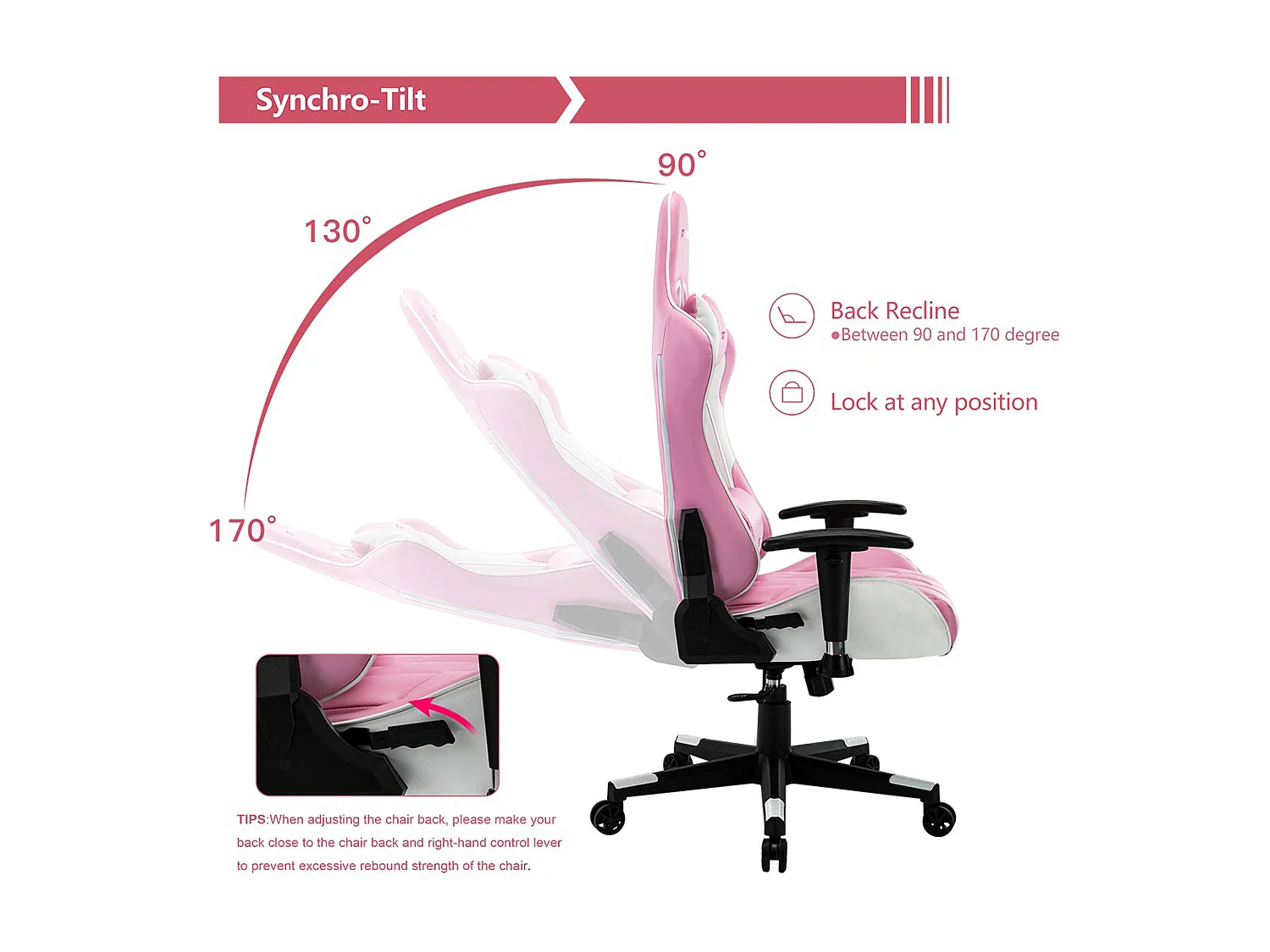 Pro GT Reclining Sports Racing Office Desk Faux Leather Gaming Chair