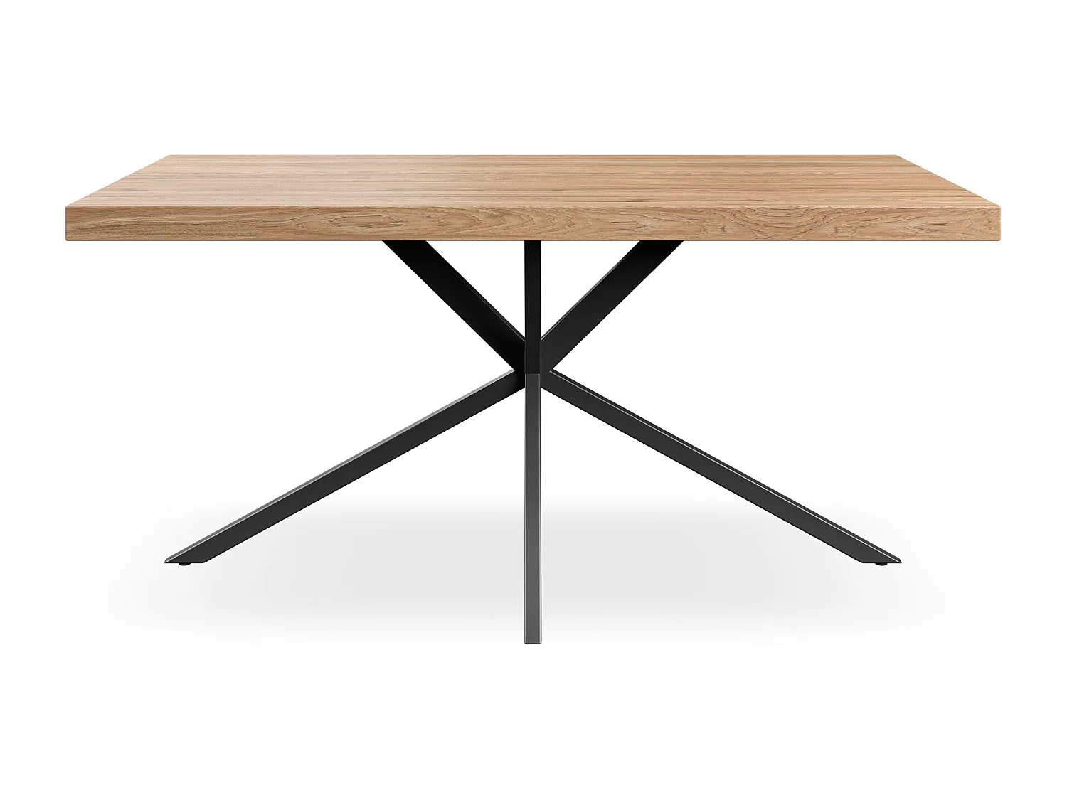 Donni 4-6 Seater Dining Table w Black Legs