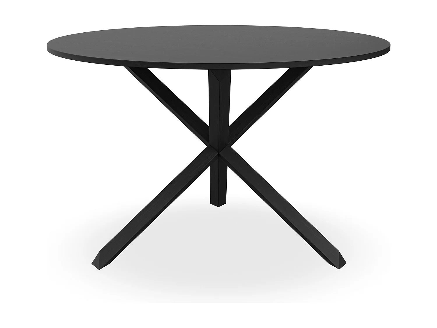 Malvern Round Dining Table 4-6 Seater w Solid Black Oak Legs