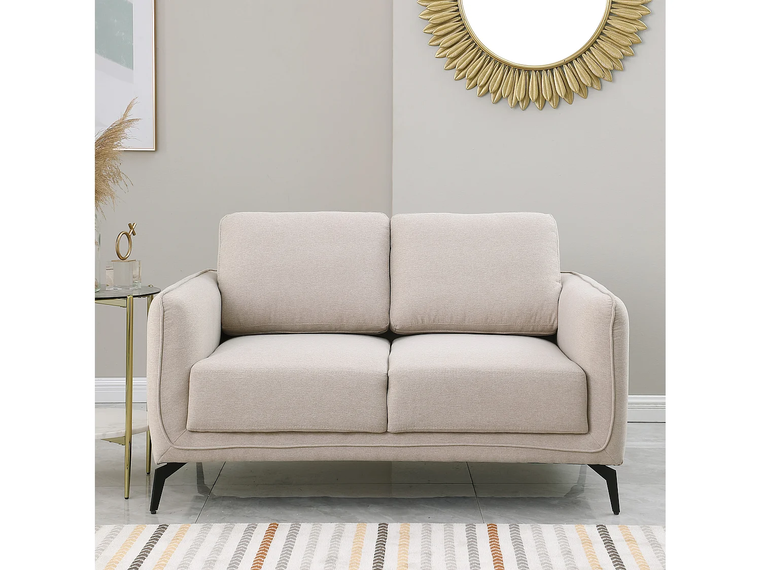 Oslo Modern Scandi Style Fabric Living Room 2 Seater Sofa