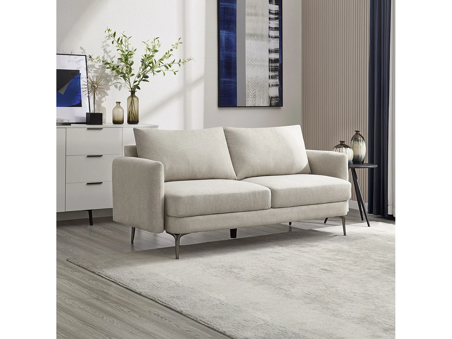Sofia 3 Seater Fabric Sofa