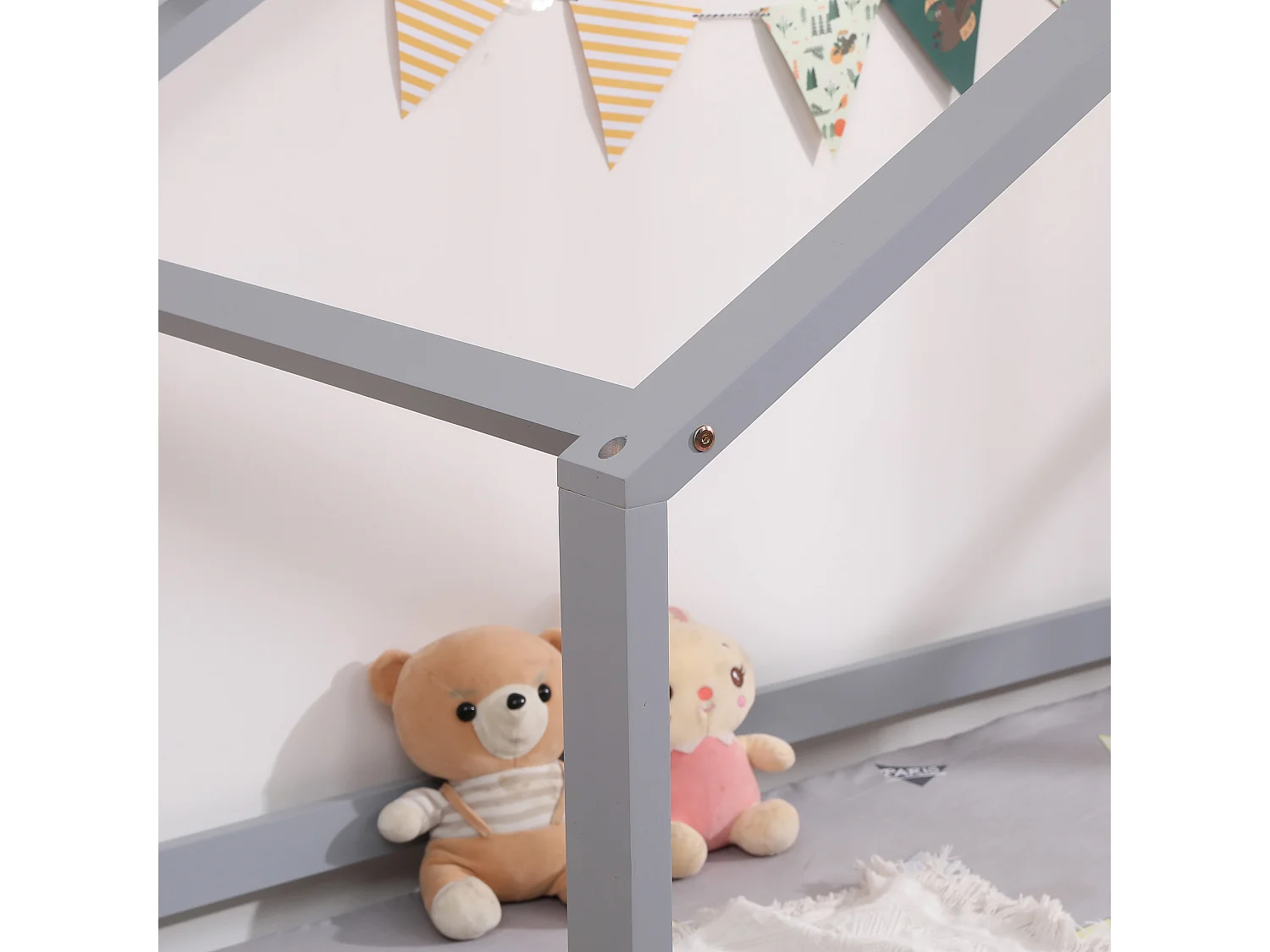 Teddy Kids Childrens Wooden House Treehouse Single Bed Frame