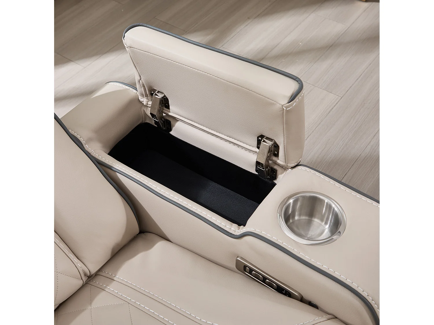 Capri Electric Recliner 3 Seater Sofa - Drinks Tray, Wireless Charging