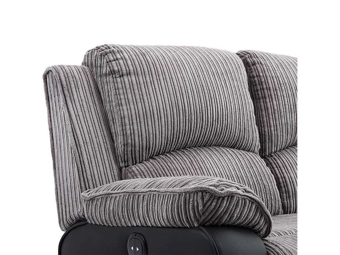 Postana 2 Seater Electric High Back Jumbo Cord Fabric Recliner Sofa
