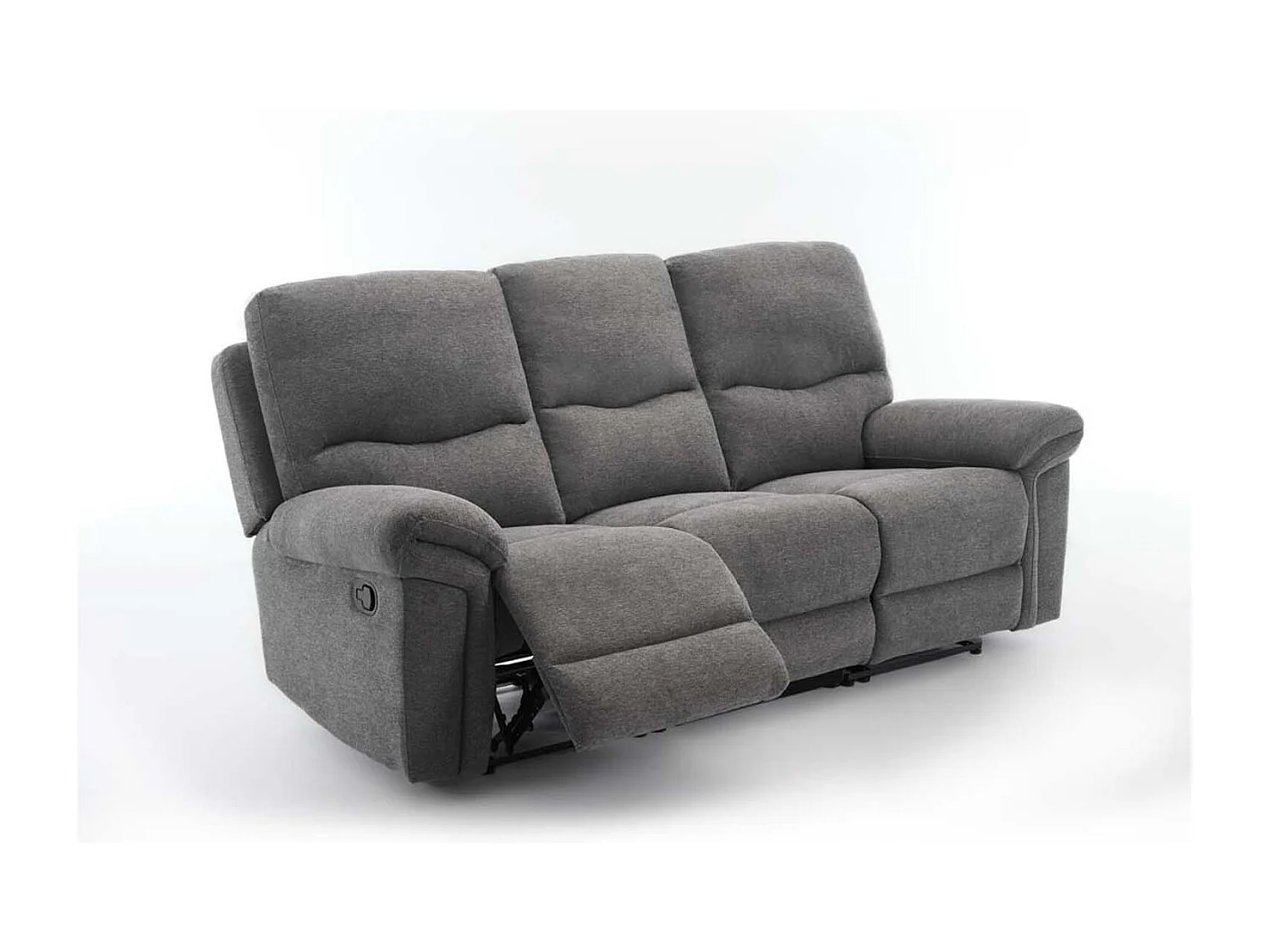 Fosse 3 Seater Manual Recliner Fabric Modern Living Sofa