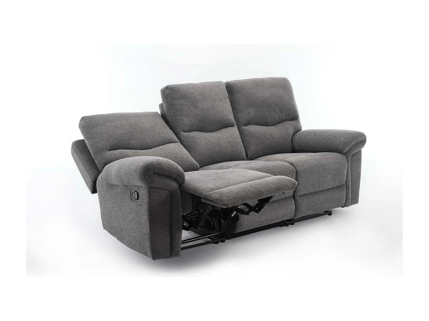 Fosse 3 Seater Manual Recliner Fabric Modern Living Sofa
