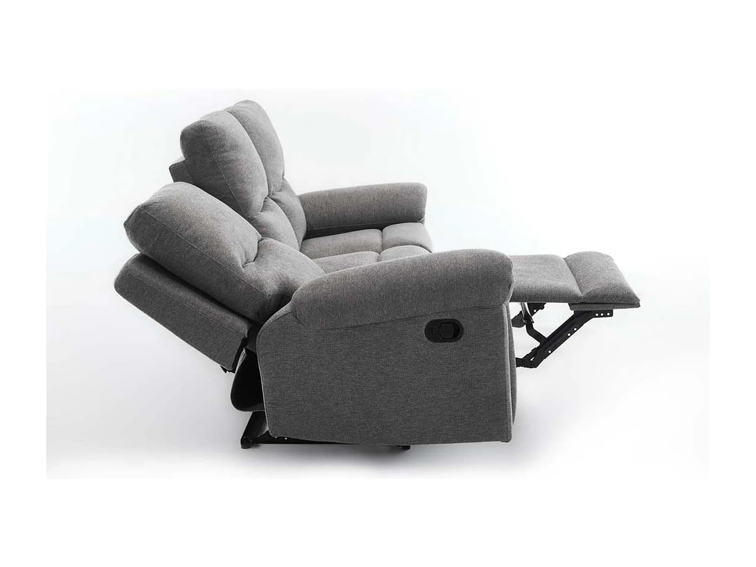 Fosse 3 Seater Manual Recliner Fabric Modern Living Sofa