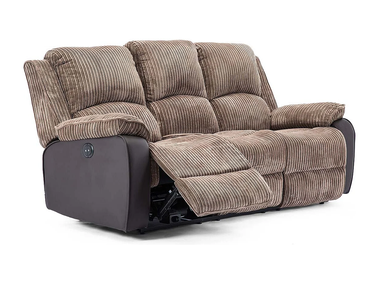 Postana Electric Recliner Jumbo Cord 2+3 Seater Sofa Set