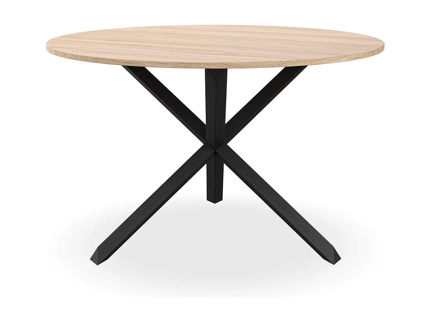 Malvern Round Dining Table 4-6 Seater w Solid Black Oak Legs