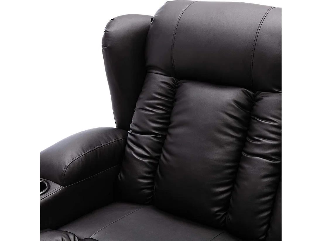 Caesar 3 Seater Manual High Back Bonded Leather Recliner Sofa