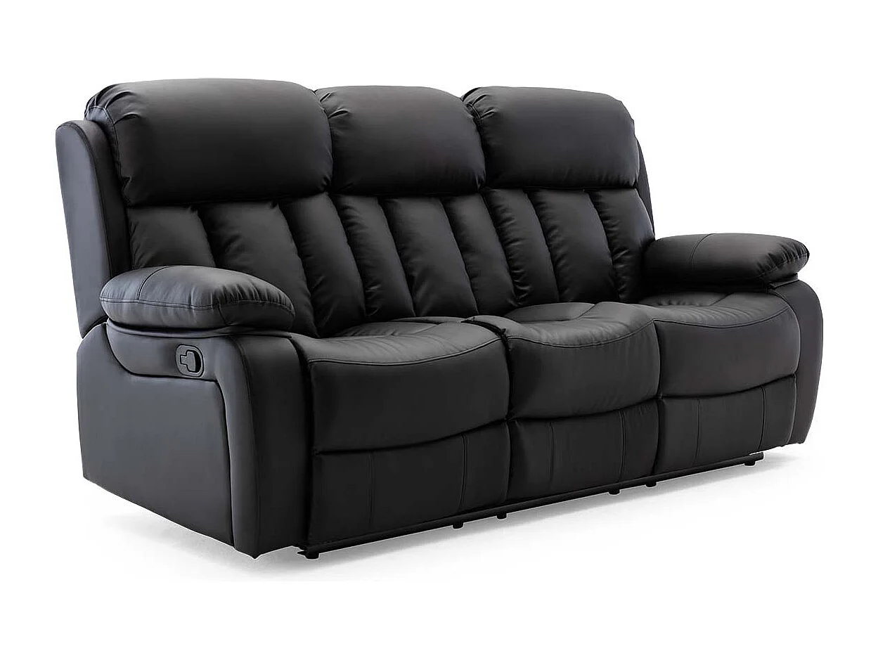 Chester Manual Recliner Bonded Leather 2+3 Seater Sofa Set