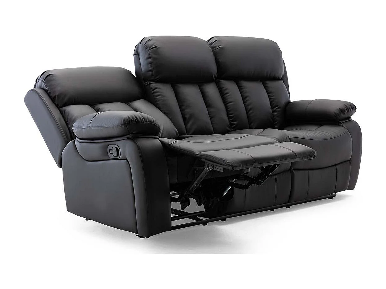 Chester Manual Recliner Bonded Leather 2+3 Seater Sofa Set