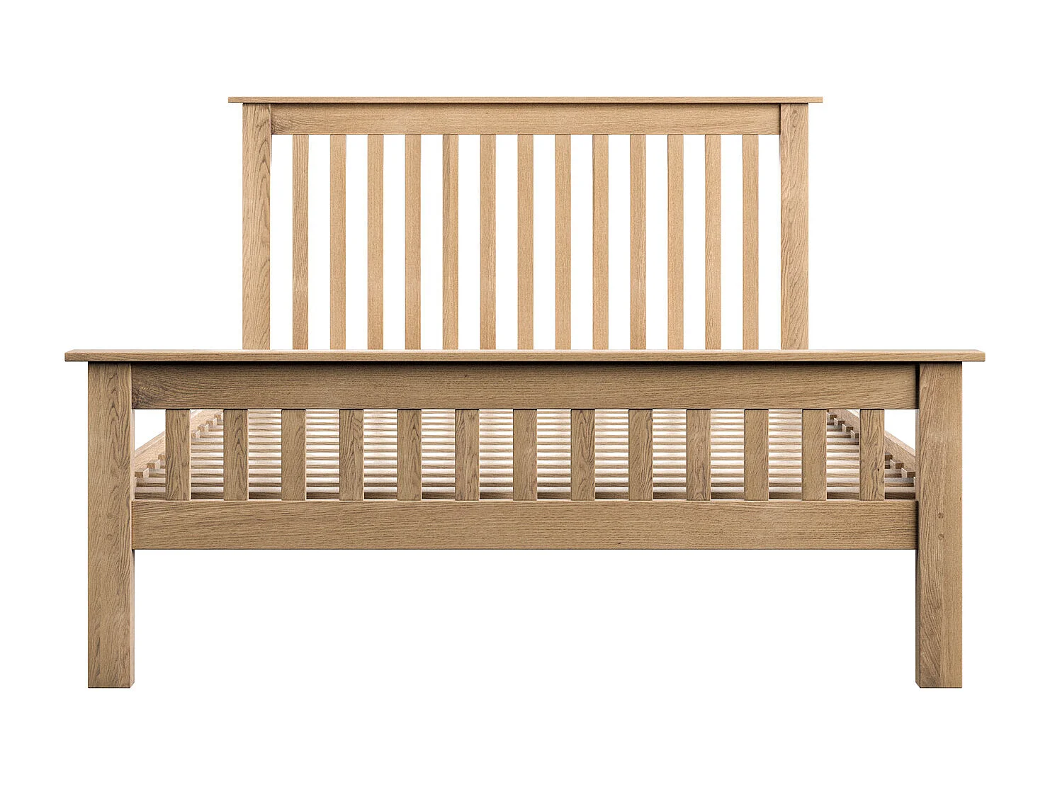 Pitlochry Solid Wooden Oak Shaker Style Bed Frame