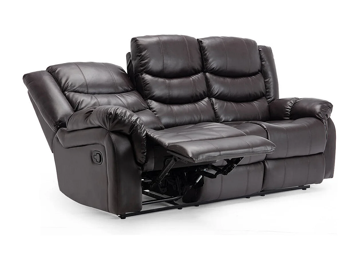 Seattle Manual Recliner Bonded Leather 2+3 Seater Sofa Set