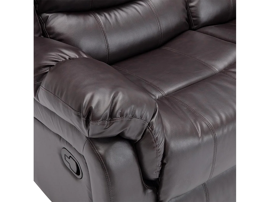 Seattle Manual Recliner Bonded Leather 2+3 Seater Sofa Set