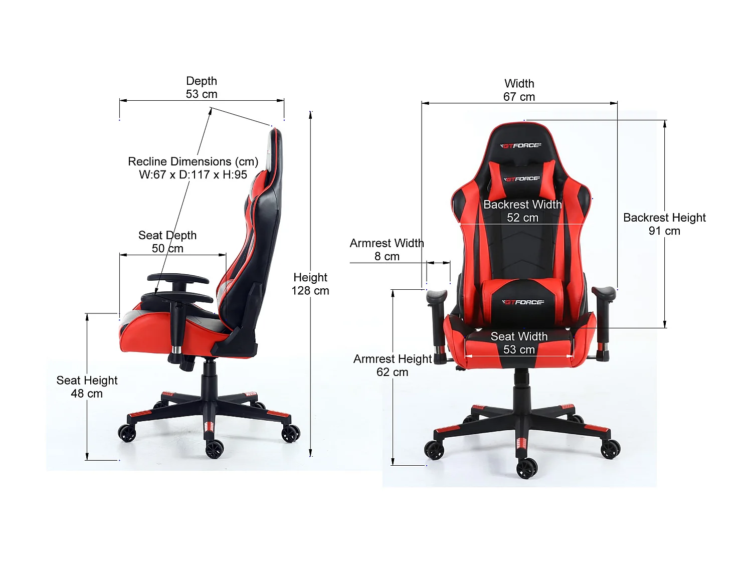 Pro FX Reclining Sports Racing Office Desk Faux Leather Gaming Chair