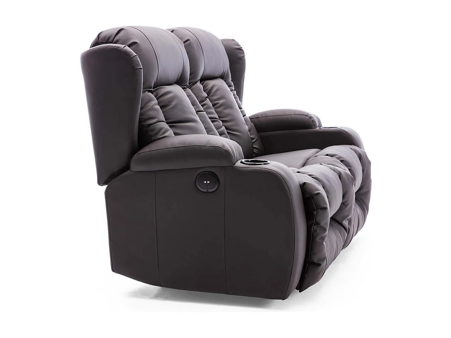 Caesar 2 Seater Electric High Back Bonded Leather Recliner Sofa