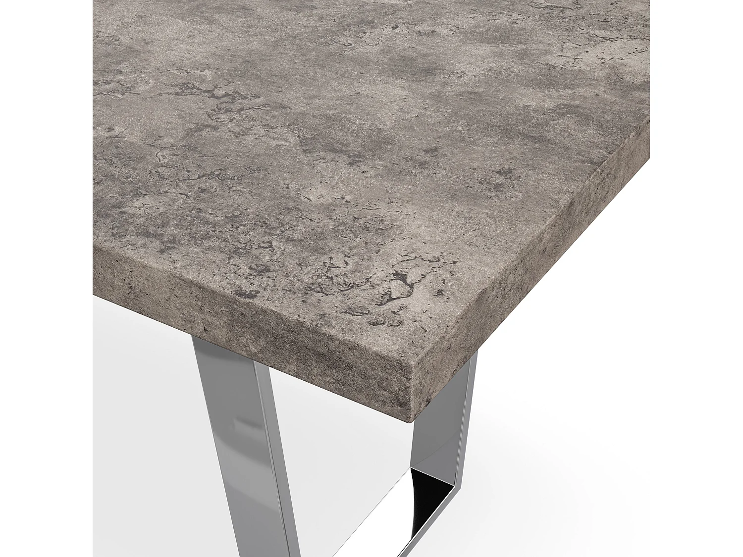 Aria 4-6 Seater Dining Table w Chrome Legs