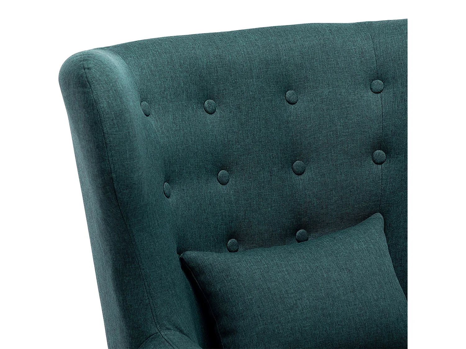 Winslow Wing Back Fabric Occasional Button Back Modern Accent Armchair