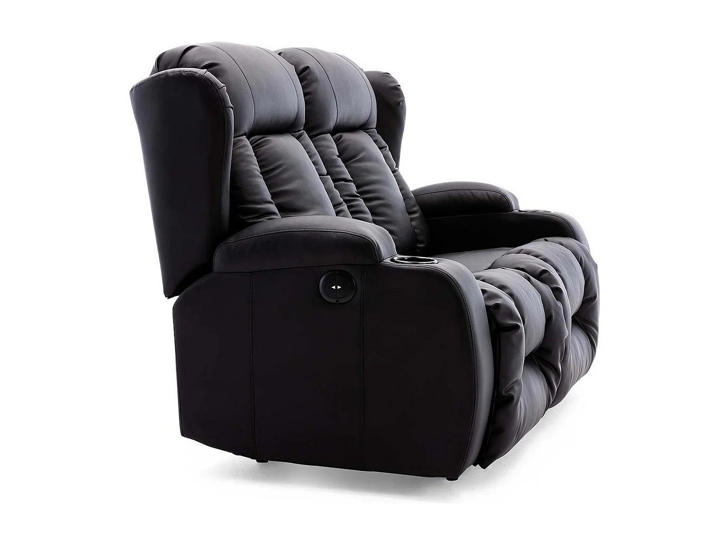Caesar 2 Seater Electric High Back Bonded Leather Recliner Sofa
