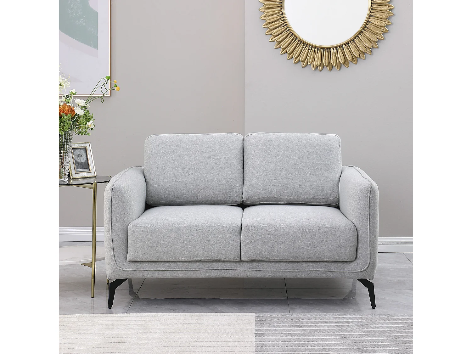 Oslo Modern Scandi Style Fabric Living Room 2 Seater Sofa