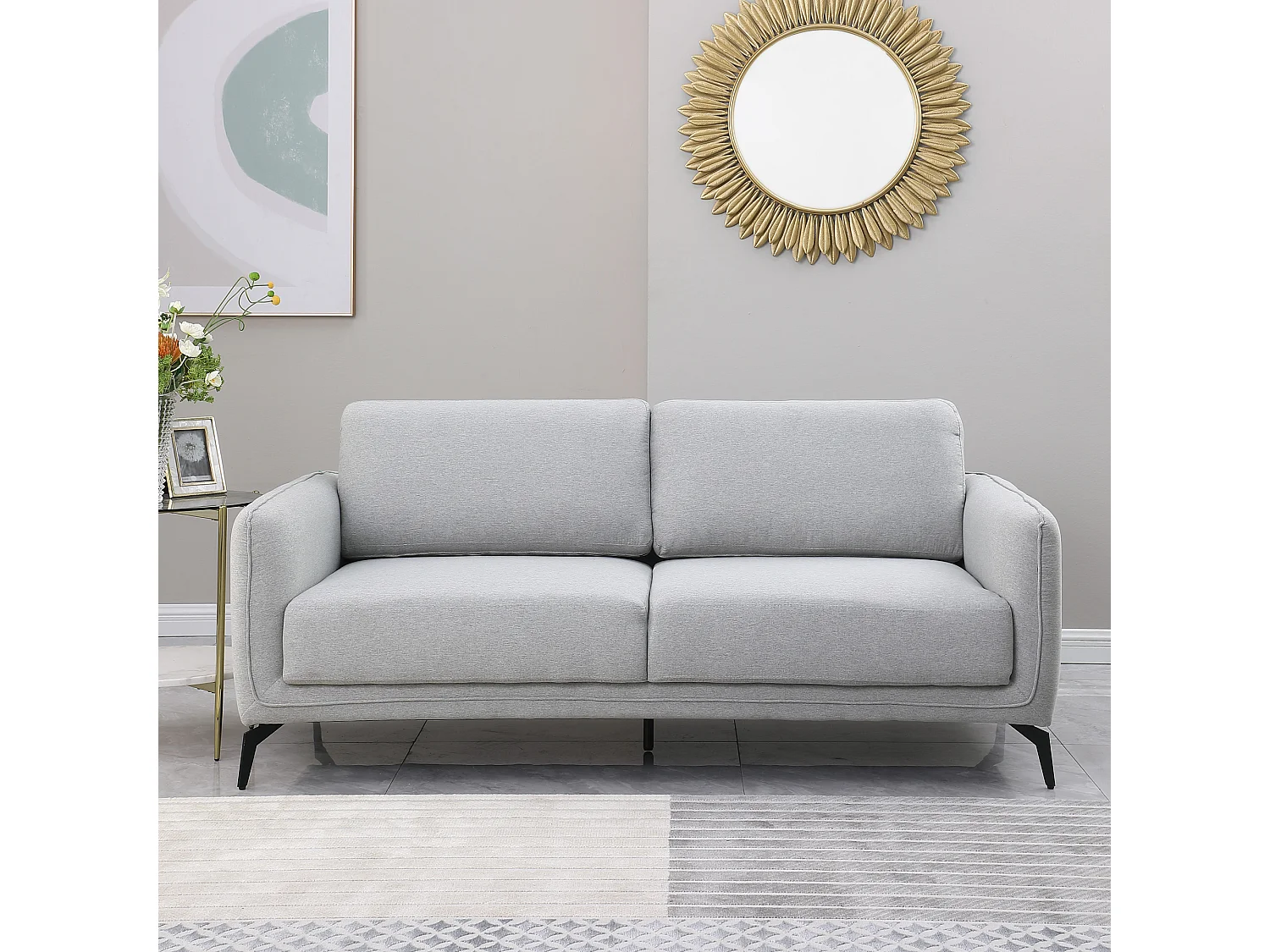 Oslo Modern Scandi Style Fabric Living Room 3 Seater Sofa