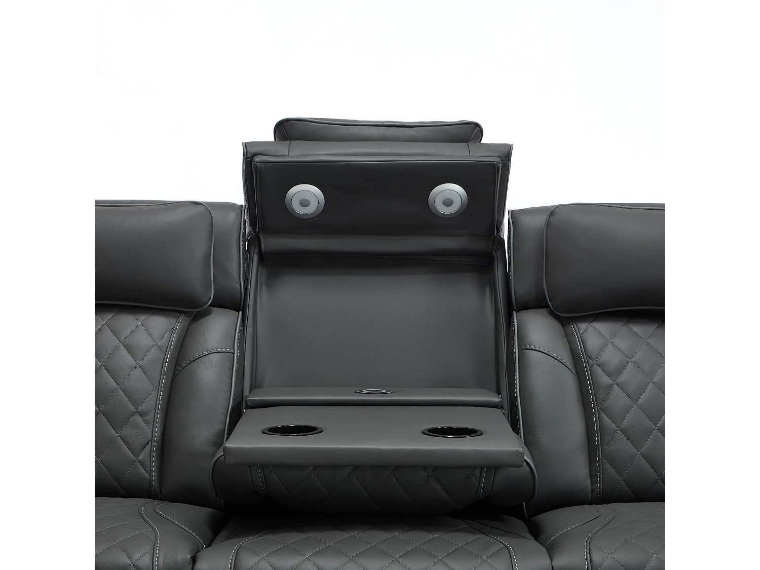 Capri Electric Recliner 2+3 Seater Sofa Set w Bluetooth speakers