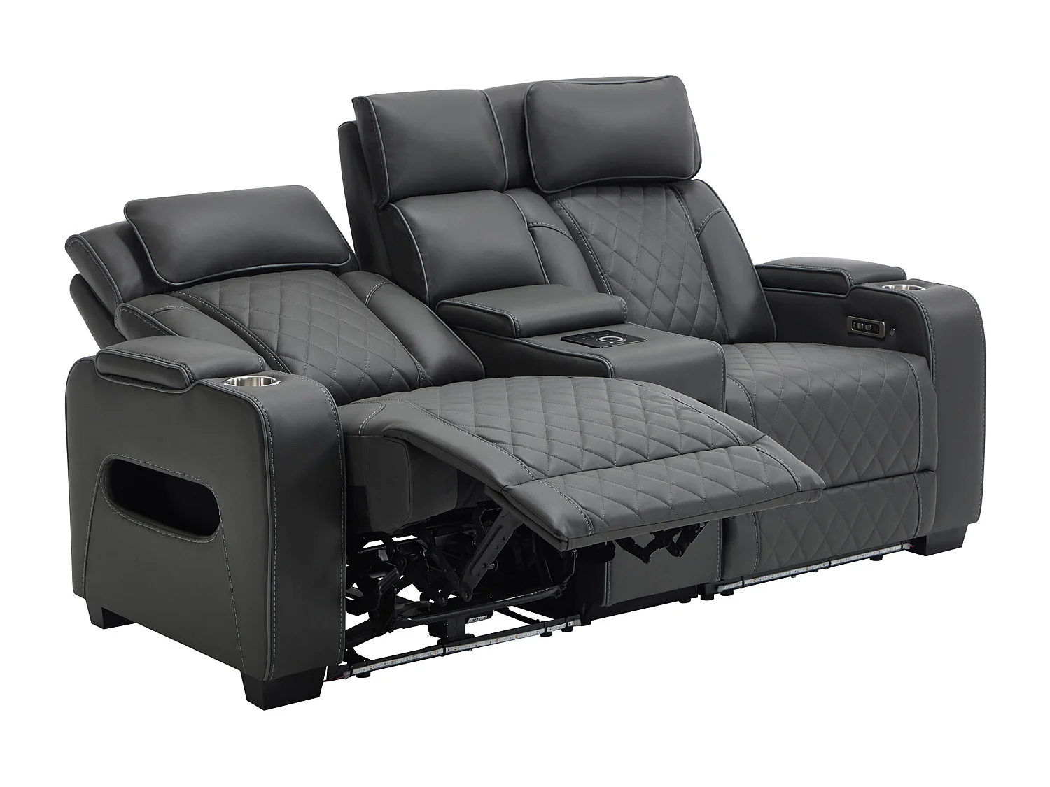 Capri Electric Recliner 2+3 Seater Sofa Set w Bluetooth speakers