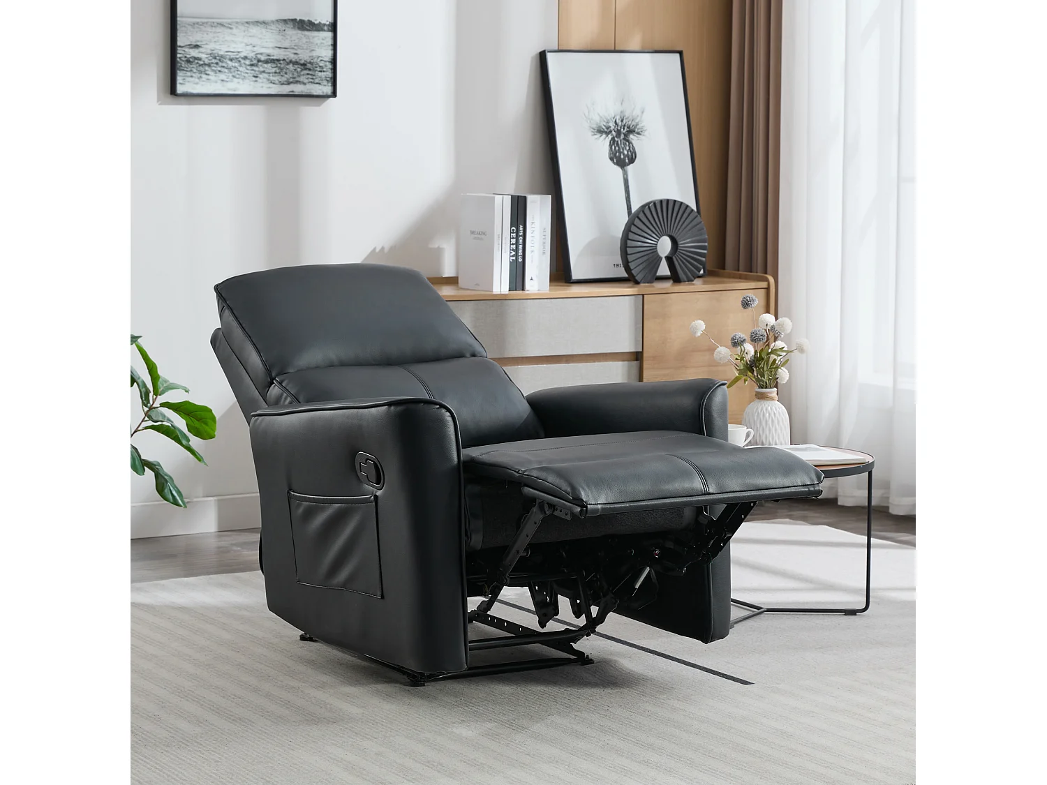 Madrid Manual Air Leather Recliner Chair